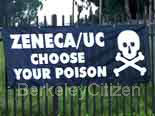 Sign: Zeneca/UC Choose Your Poison