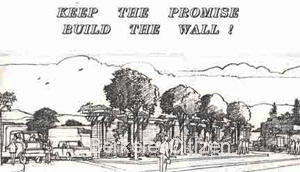 drawing of corporation yard sound wall 1989