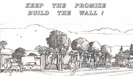 drawing of corporation yard sound wall 1989