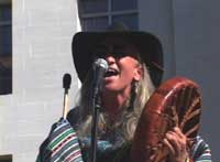 Jane DeCuir drumming