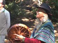 Jane DeCuir drumming