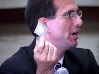 RFID chip in the hand of Paul Simon