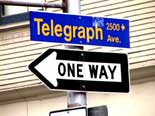 Telegraph Avenue street sign Berkeley