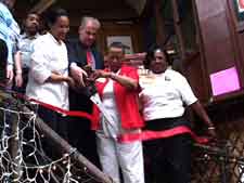 Kriss Worthington ribbon cutting at Caribbean Cove