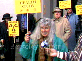 Nancy Delaney Speaking to the Berkeley Progressives say no to radioactive Tritium releases at LBNL press conference
