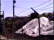soil piled on old gasoline site