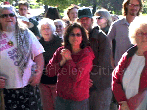 Grandmothers feed the Memorial Oak Grove Tree-Sit