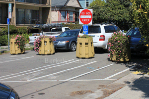 Ohlone Park East Parking lot and bollards