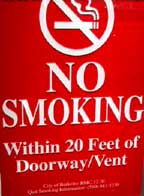 No smoking sign