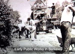 Berkeley Public Works sidewalk construction