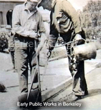 Berkeley Public Works curb painting