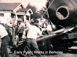 Berkeley Public Works Concrete street work
