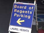 sign: Board of Regents Laurel Heights